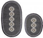 Vannitoamattide komplekt Foutastic ALN_E4_807, antratsiit v., 115 cm x 65 cm