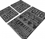 Vannitoamattide komplekt Foutastic Straordinario 359CHL4689, must v., 100 cm x 60 cm