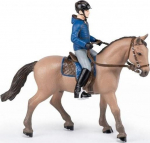 M&auml;ngukujuke Papo Walking Horse And Rider 442877, sinine v./pruun v.