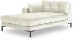 Diivan Micadoni Home Mamaia Velvet Chaise Longue, kreemjasvalge/beež v., vasak, 185 x 102 cm x 75 cm