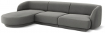 Nurgadiivan Micadoni Home Miley Velvet 4 Seats, helehall v., vasak, 259 x 155 cm x 74 cm