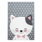Vaip sise Ayyildiz Kids Kitty, valge v./hall v./roosa v., 150 cm x 80 cm
