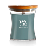 K&uuml;&uuml;nal, l&otilde;hna WoodWick Mini Hourglass Evergreen Cashmere, 20 - 30 h, 85 g, Roheline v.