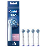 Elektrilise hambaharja otsik Oral-B EB60-4 Sensitive Clean Pro, valge, 4 tk