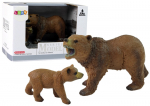 Kujukeste komplekt Lean Toys Animal Series Bear with baby 12332, 2 tk, pruun