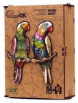Puidust pusle PuzzleOK Parrots, 21 cm x 30 cm, 82 tk
