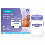 Pudel piima s&auml;ilitamiseks Lansinoh, 0 kuud, l&auml;bipaistev v./violetne v.