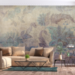 Fototapeet Artgeist Floral Decorations - Plant Motif With Ornaments In Vintage Style, 175 cm x 175 cm
