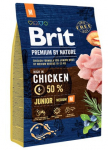 Kuiv koeratoit Brit Premium By Nature Junior Medium, kanaliha, 3 kg