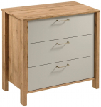 Kummut Gala Meble Indygo K3S, tamm v./beež v., 81 cm x 46.5 cm x 90 cm