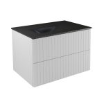 Vannitoakapp valamuga Besco Akya Linea, valge v./kroom v./grafiit v., 52.5 cm x 76 cm x 50.7 cm