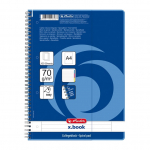 Vihik Herlitz Spiral Pad, jooneline, A4, 80 lehte, Sinine v.