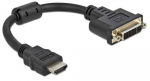 Adapter Delock DVI 24+5 pin female, HDMI male, 0.2 m, must v.