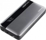 Akupank Intenso HE25000, 25000 mAh, 140 W, must v./hall v.