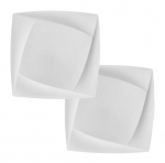 Taldrikute komplekt magustoidu Ambition Diva, 21.5 cm x 21.5 cm x 1.5 cm, valge v.