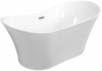 Vann, teisaldatav Besco Amber, 170 cm x 80 cm x 72 cm, ovaalne, valge/must