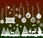 Dekoratiivne kleebis Ruhhy 22253 mx-17084, 38 cm, valge v.