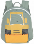Laste seljakott Lassig Tiny Drivers Excavator, kollane v./roheline v., 20 cm x 9.5 cm x 24 cm