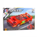 Konstruktor, auto Lean Toys Speed 2in1, 329 tk, punane v.