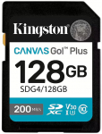 M&auml;lukaart Kingston Canvas Go! SDG4/128GB, 128 GB, 200 Mb/s - 100 Mb/s