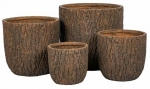 Lillepottide komplekt Mirpol Forrest, keraamiline, 51.5 cm, &Oslash; 51.5 cm, pruun v., 4 tk