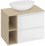 Vannitoakapp valamuga Cersanit Muduo B687, tamm v./valge v., 45 cm x 79.8 cm x 94.8 cm