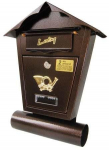 Postkast SD1T, tumepruun v., 7 cm x 30 cm x 38 cm