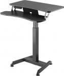 Arvutilaud reguleeritava k&otilde;rgusega Maclean MC-835, 80 cm x 62.7 cm, 72 - 122 cm, must v.