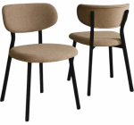 Toolide komplekt Kalune Design Toldy 240CHR4219, matt, must v./cappuccino v., 45 cm x 45 cm x 85 cm, 2 tk