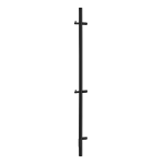 Elektriline r&auml;tikuradiator Thema Lux, must v., 13 cm x 140 cm, 36 W