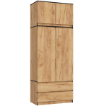 Riidekapp Akord Furniture Factory S90, craft oak v., 90 cm x 51 cm x 234 cm
