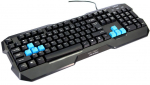 Juhtmega m&auml;nguklaviatuur E-Blue Polygon, EN, sinine v./must v.