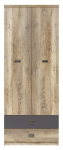 Riidekapp Malcolm, tamm v./hall v., 80 cm x 57 cm x 205.5 cm