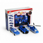 M&auml;ngu autode komplekt Malik MalBlo Magnetic Police Vehicles 9839362, sinine v.