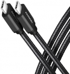 Kaabel Axagon BUCM3-CM20AB Gen 1, 2 x USB-C, 200 cm, must