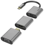 Adapter Hama USB-C - Mini DisplayPort + HDMI + VGA USB-C male, Mini DisplayPort female, hall v.