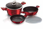 Poti ja panni komplekt, koos tarvikutega Berlinger Haus Metallic Line Burgundy Edition BH-7046