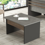 Kohvilaud Kalune Design VS2, antratsiit v./hall v./pruun v., 80 cm x 60 cm x 46.3 cm
