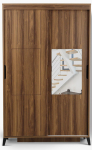Riidekapp Kalune Design Pasific Home Fuga 120, p&auml;hklipuu v., 120 cm x 60 cm x 216 cm, peegliga