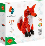 Paberkujukeste valmistamise komplekt Alexander 3D Origami Fox, valge v./must v./oranž v.