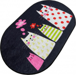 Vannitoa p&otilde;randamatt Foutastic Four Cats 359CHL4960, mitmev&auml;rviline, 100 cm x 80 cm