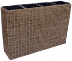 Lillekast Home4you Wicker, plastik/metall, 89 cm x 24 cm, hele pruun v.