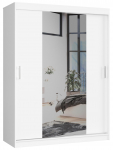Riidekapp Akord 150 CLP, valge v., 60 cm x 150 cm x 200 cm, peegliga