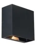 &Otilde;ue seinavalgusti Lutec Gemini Beams, 10W, LED, IP54, must v., 11 cm x 11 cm
