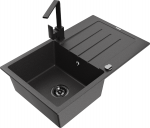 K&ouml;&ouml;givalamu koos kraaniga Mexen Bruno Rita, graniit, 79.5 cm x 49.5 cm x 20 cm, must