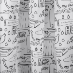 Du&scaron;ikardin, valge/must, 200 cm x 180 cm