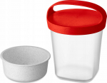 Toidukarp Koziol Buddy, 0.5 l, 10.4 cm x 10.4 cm, l&auml;bipaistev v./punane v.