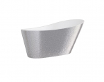 Vann, teisaldatav Besco Melody Glam, 170 cm x 80 cm x 72 cm, ovaalne, h&otilde;be/must