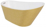 Vann, teisaldatav Besco Melody Glam Gold, 150 cm x 80 cm x 72 cm, ovaalne, kuldne/kroom