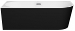 Vann, teisaldatav Besco Zoya Black&White Matt, 170 cm x 80 cm x 59 cm, vasakpoolne, valge/must